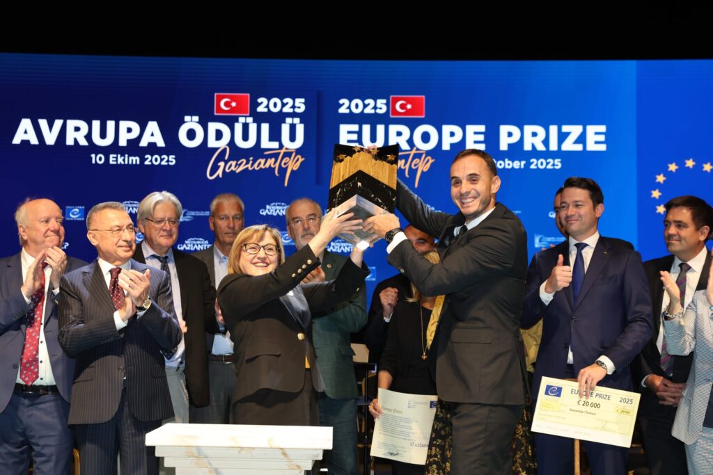 Konatar u ime Savjeta Evrope dodijelio Evropsku nagradu Gaziantepu za promociju evropskih vrijednosti