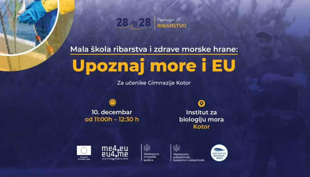 Radionica za učenike kotorske Gimnazije: Učenje o moru i EU