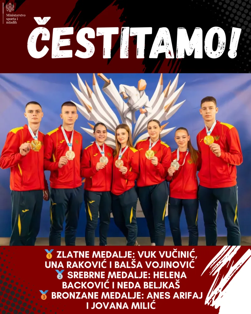 Ministarstvo sporta i mladih čestitalo karate reprezentaciji Crne Gore: Ponosni smo na vaše uspjehe 4 Ministarstvo sporta i mladih čestitalo karate reprezentaciji Crne Gore: Ponosni smo na vaše uspjehe
