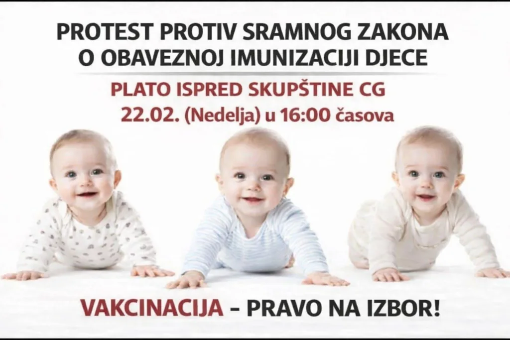 Danas protest ispred Skupštine zbog obavezne vakcinacije predškolaca