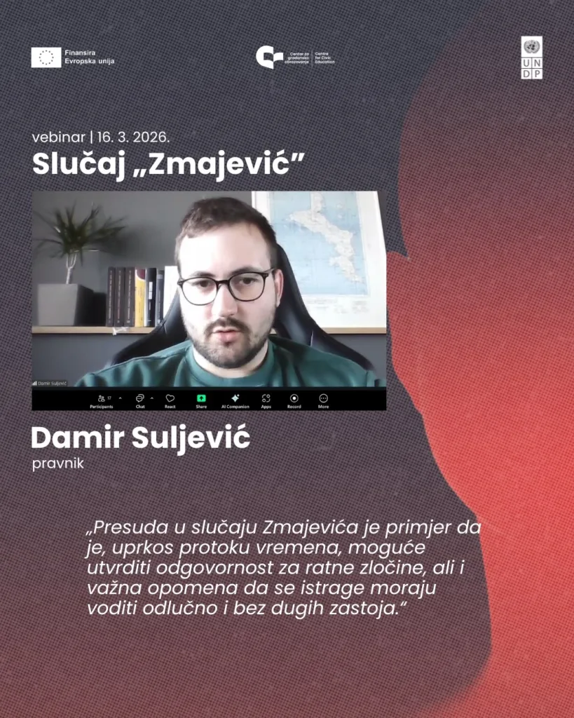 CGO: Slučaj Zmajević pokazuje da je moguće utvrditi odgovornost za ratne zločine 4 CGO: Slučaj Zmajević pokazuje da je moguće utvrditi odgovornost za ratne zločine