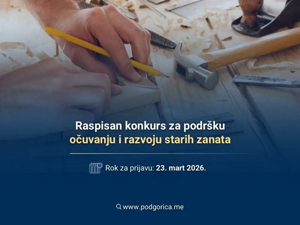 Raspisan konkurs za podršku starih zanata: Glavni grad opredjeljuje 60 hiljada