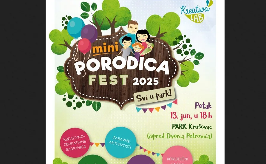 Danas mini Porodica Fest, nastavak najvećeg porodičnog festivala