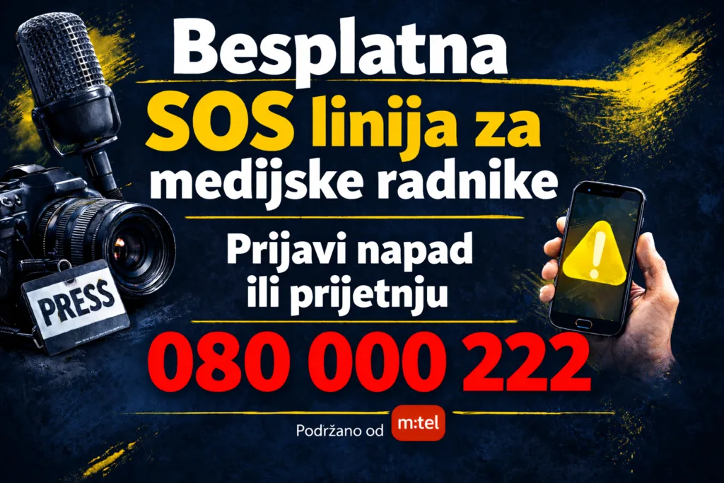 Sindikat medija: Besplatna linija za prijavljivanje napada i prijetnji