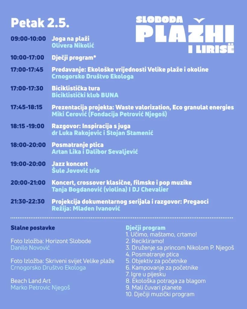 Koalicija „Velika plaža ili Velika laža“ objavila program dvodnevnog javnog kampa na Velikoj plaži