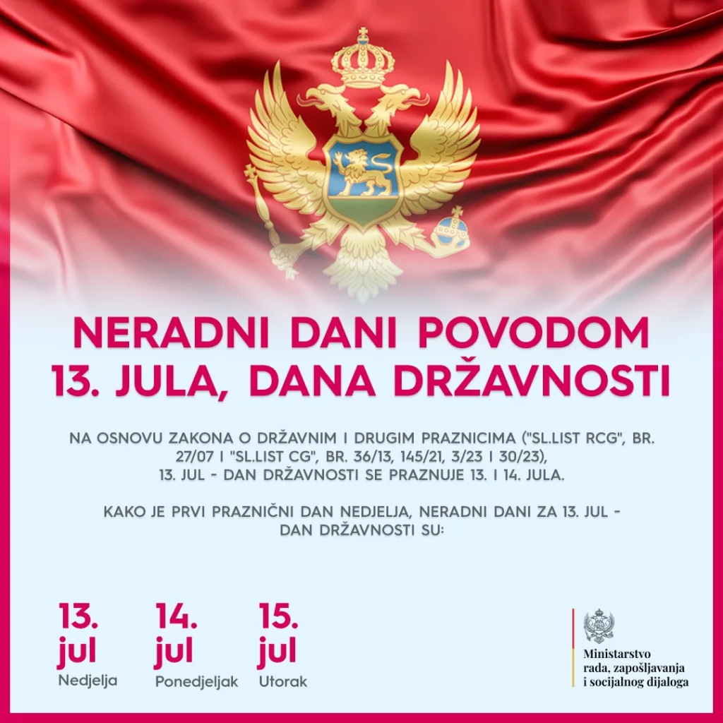 Neradni dani 14. i 15. jul
