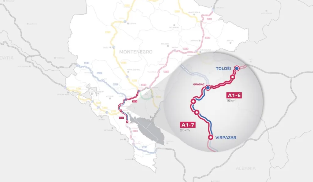 Raspisan tender za izradu idejnog projekta za dionicu auto-puta od Tološa do Virpazara