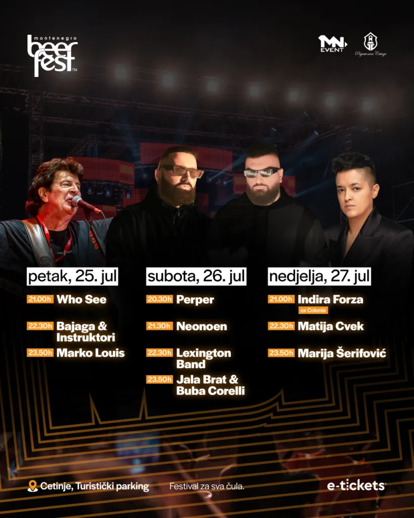 Danas počinje Montenegro Beer Fest: Naredna tri dana Cetinje regionalni muzički centar 5 Danas počinje Montenegro Beer Fest: Naredna tri dana Cetinje regionalni muzički centar