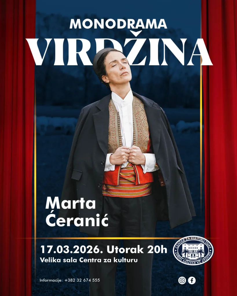 Monodrama "Virdžina" sjutra u CZK Tivat 1 Monodrama „Virdžina“ sjutra u CZK Tivat
