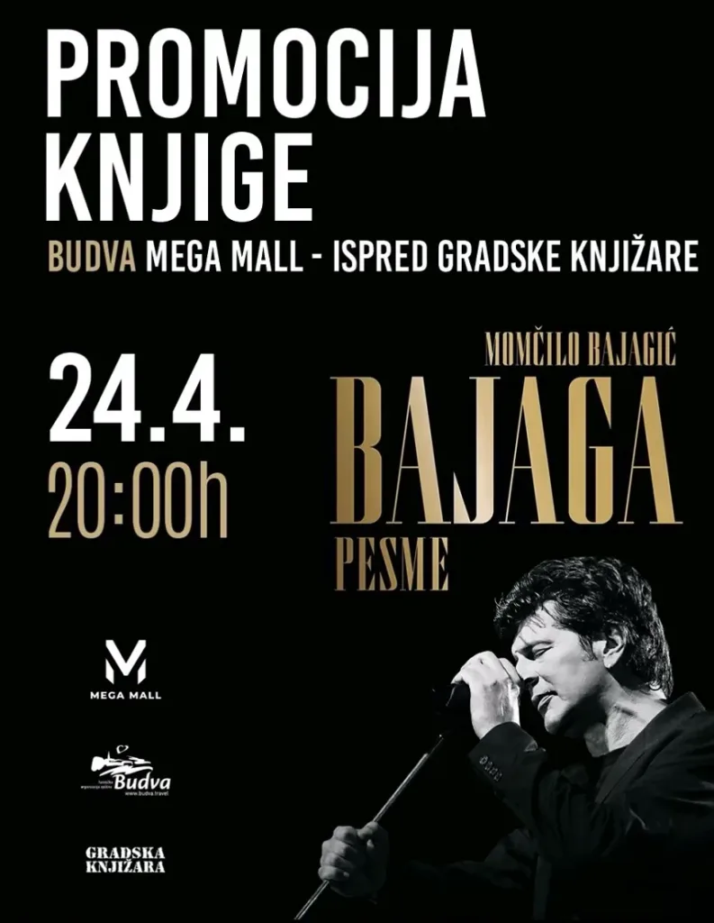 Momčilo Bajagić Bajaga u Budvi – promocija monografije „Pesme“