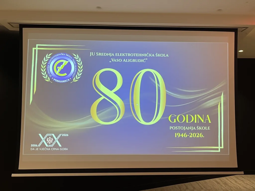(VIDEO) Obilježavanje 80 godina postojanja; Mujović: Elektrotehnička škola stvorila dobru osnovu da budemo bolji ljudi