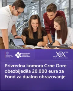 Privredna komora obezbijedila 20.000 eura za Fond za dualno obrazovanje 13 Privredna komora obezbijedila 20.000 eura za Fond za dualno obrazovanje