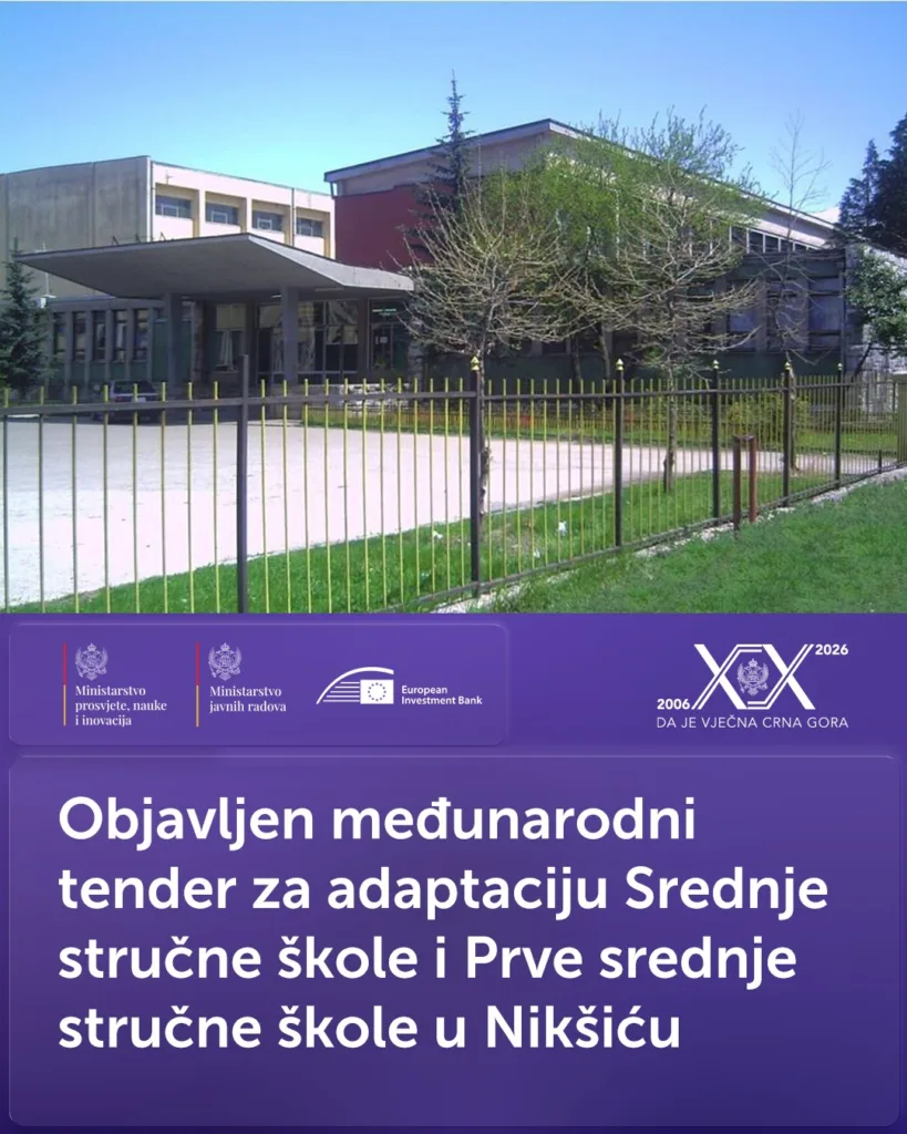 Tender za adaptaciju dvije srednje škole u Nikšiću
