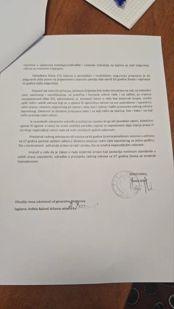 Nišić uputila mišljenje DRI: Zakon o radu derogira Zakon o državnim službenicima i namještenicima, penzionisanje sa 67 godina 4 IMG 0934