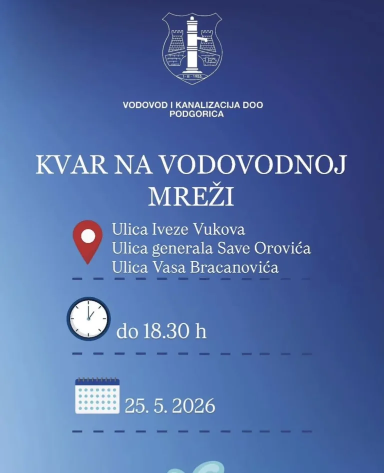 Tri ulice na Murtovini danas bez vode