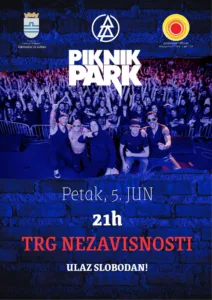 Koncert bend „Piknik Park“ 5. juna, na Trgu nezavisnosti
