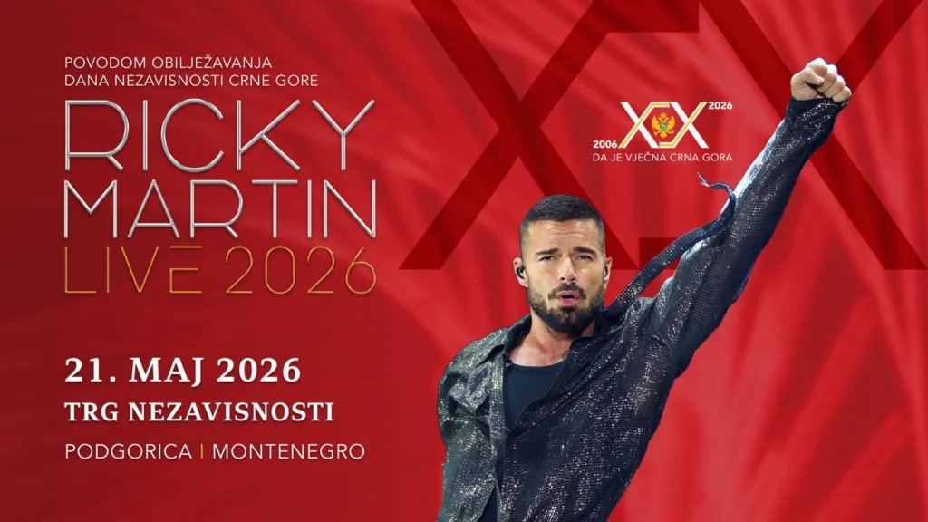 Crna Gora domaćin svjetskog muzičkog spektakla: Riki Martin u Podgorici