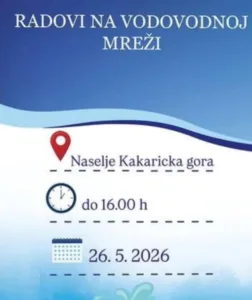 Kakaricka gora bez vode do 16 sati