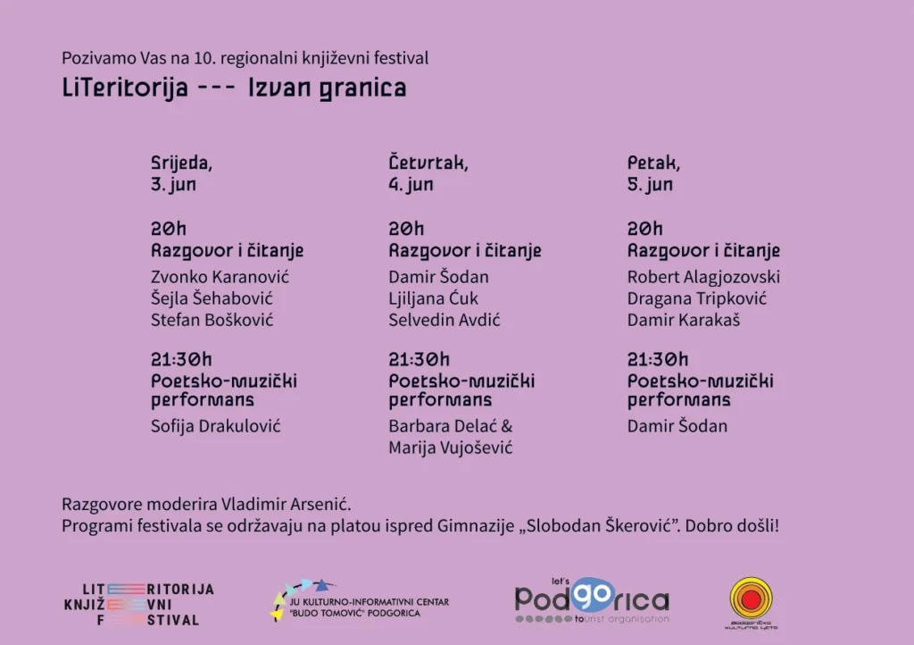 Deseto izdanje "LiTeritorije" od 3. do 5. juna u Podgorici 1 literitoriaj