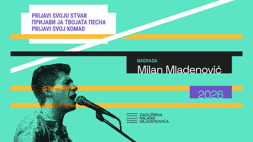 Otvoren je konkurs za Nagradu Milan Mladenović 2026