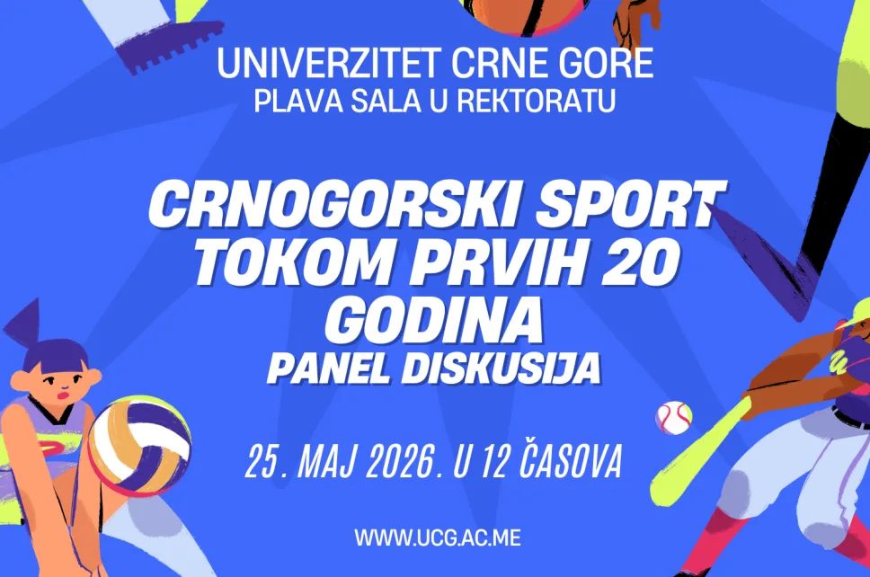 Panel-diskusija „Crnogorski sport tokom prvih 20 godina“ 25. maja u Rektoratu UCG