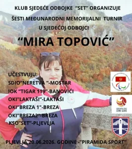 Sjutra memorijalni turnir Mira Topović 2 Sjutra memorijalni turnir Mira Topović