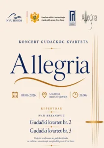 Dva koncerta gudačkog kvarteta „Allegria“ u Podgorici i Kotoru
