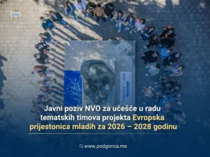 Raspisan Javni poziv za učešće NVO u radu tematskih timova projekta Evropska prijestonica mladih