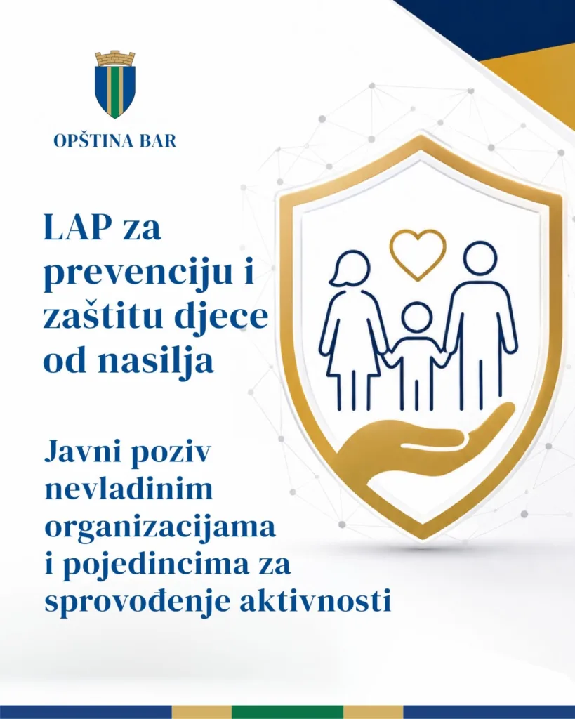 Opština Bar: Poziv NVO i pojedincima za učešće u sprovođenju Lokalnog akcionog plana za prevenciju i zaštitu djece od nasilja 1 OpstinaBarjavnipoziv