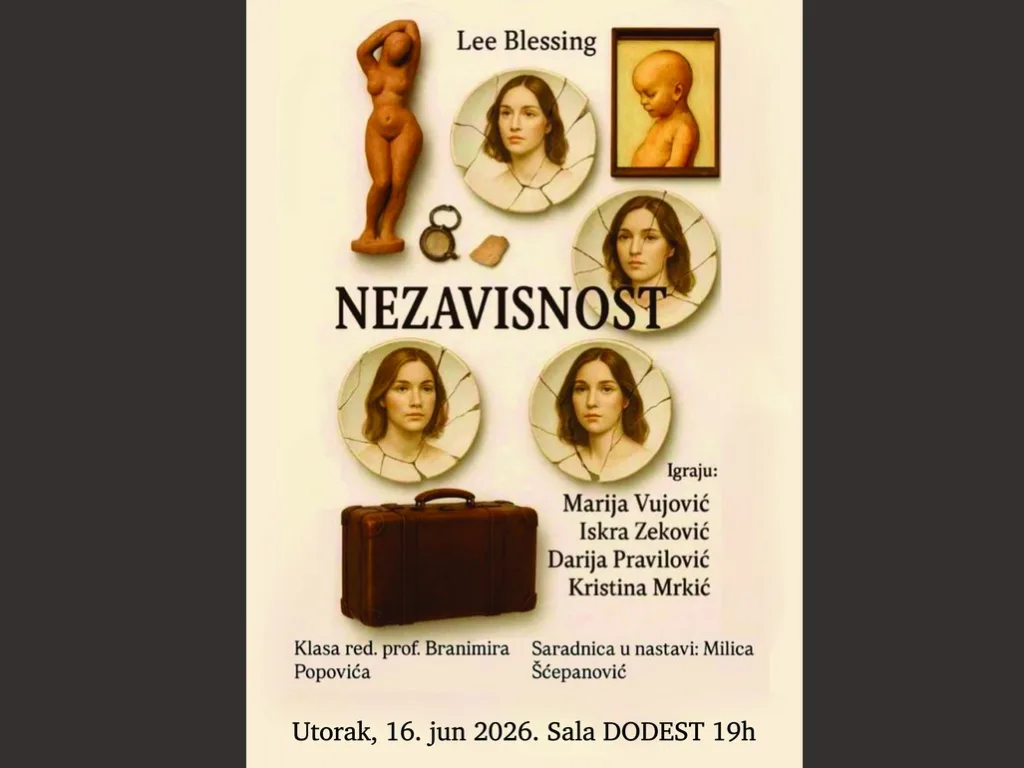 Predstava „Nezavisnost” 16. juna u KIC-u 1 Plakat za predstavu Nezavisnost foto kic