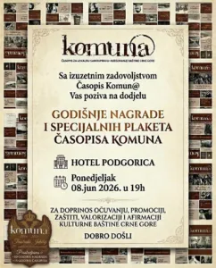 Komun@ večeras dodjeljuje godišnju nagradu: Plaketa posthumno za bivšeg novinara RTV Podgroica Esada Krcića