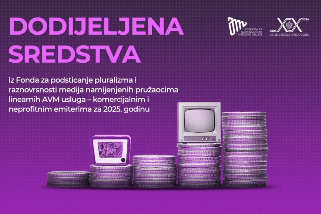Kako je Savjet AMU podijelio novac: TV Vijesti i Nova M dobile po više od 220 hiljada eura