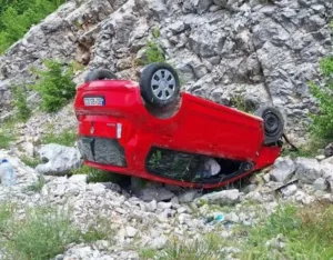 Udes na putu ka Njegušima, nema povrijeđenih