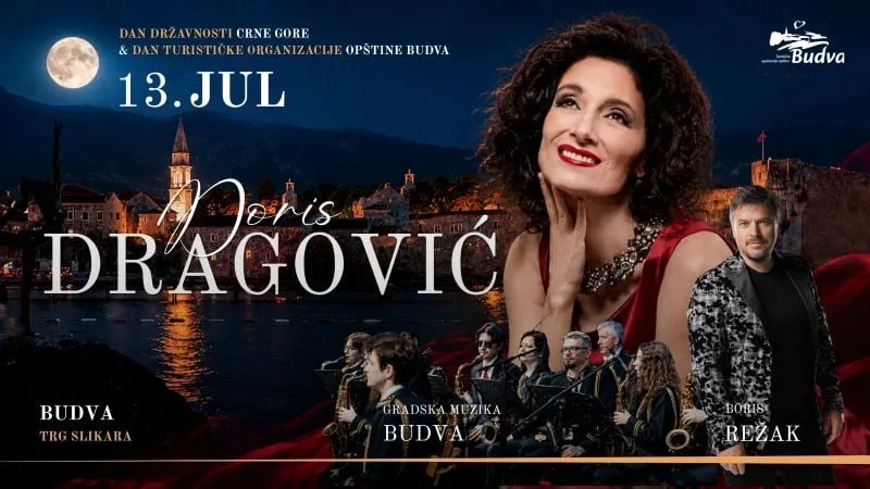 Doris Dragović i Boris Režak 13. jula u Budvi
