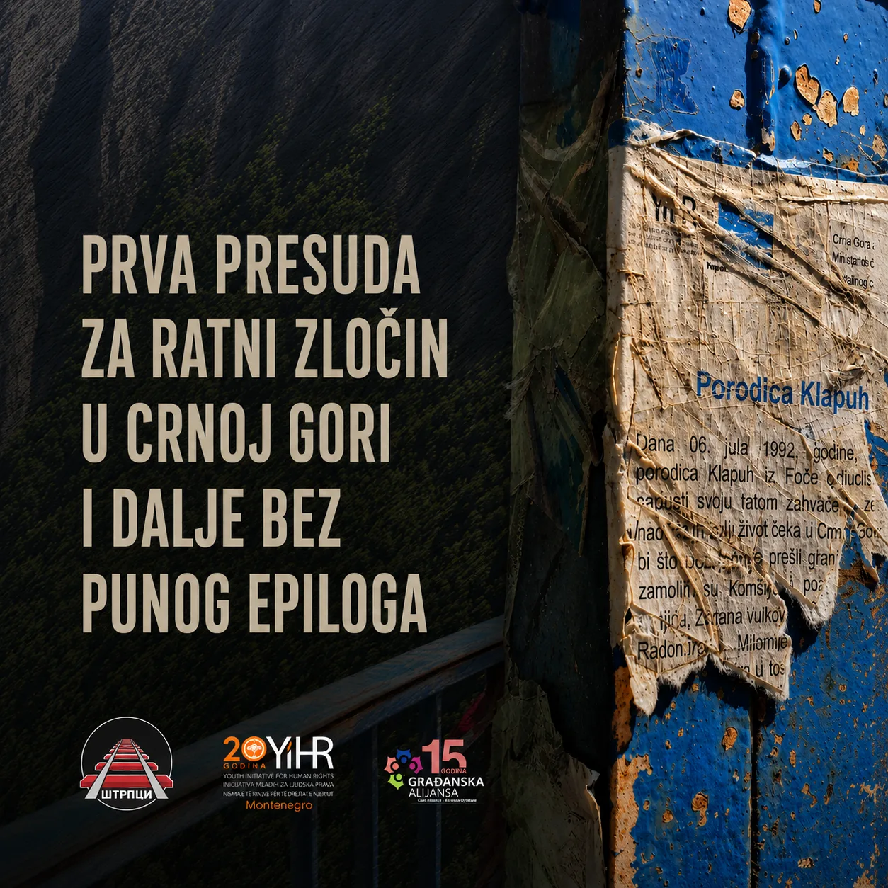 Građanska alijansa: Prva presuda za ratni zločin u Crnoj Gori i dalje bez punog epiloga